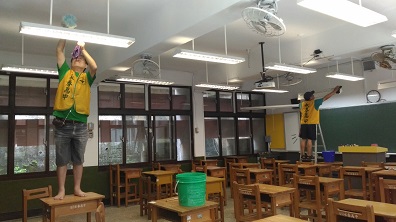 整理教室電風扇